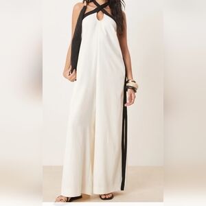 Elegant Black and White Jumpsuit